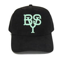 Load image into Gallery viewer, BYS Tiffany/Black Suede Hat
